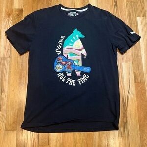 BKYS Men’s Graphic T Shirt Size L Black -Shine all the time‎ tshirt